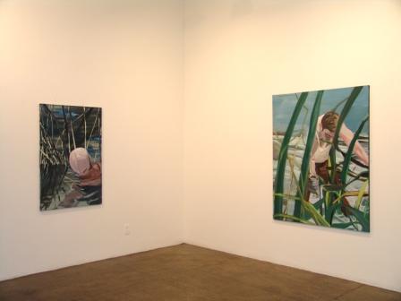 Ausstellungsansicht: Axel Raben Gallery, New York, 2004, Thinking of her, Im Schilf