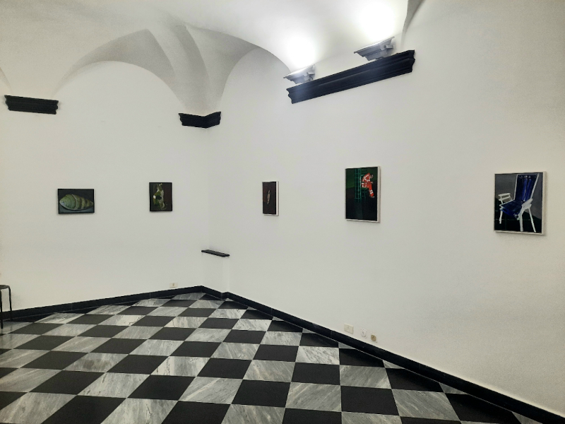 Ausstellungsansicht, 2023, Save something from time, Spazio Unomedia, Genua, Italien