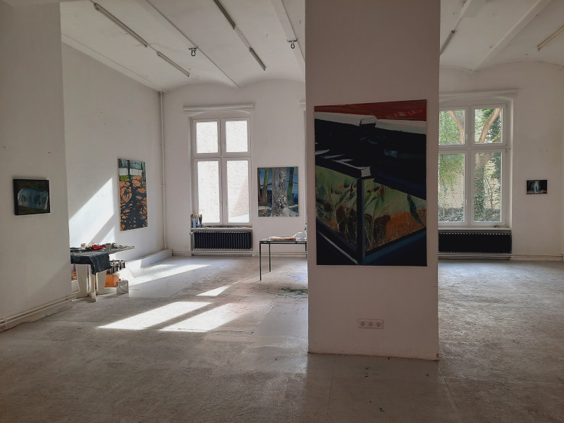 Ausstellungsansicht, 2025, L'amitié, works by Max Diel