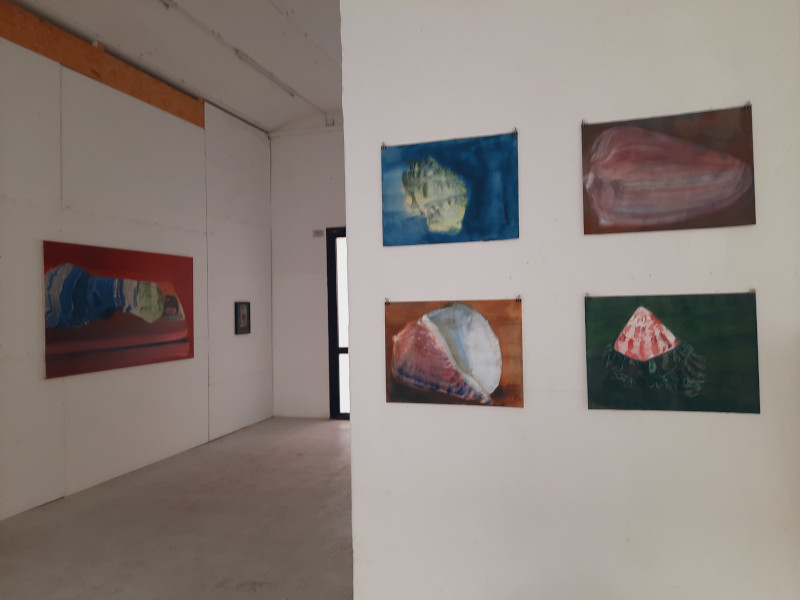 Ausstellungsansicht, 2025, L'amitié, works by Max Diel