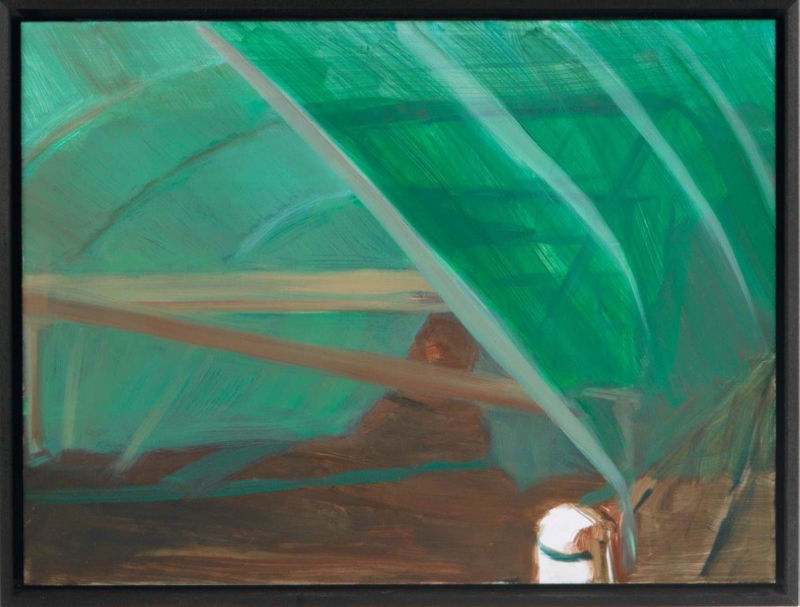 Grün, 30 x 40 cm, Öl auf Aluminium
