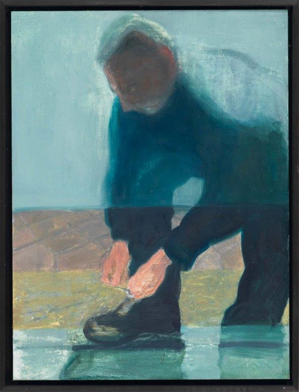 Ben/Schuh, ÖL auf Aluminium, 40 x 30 cm