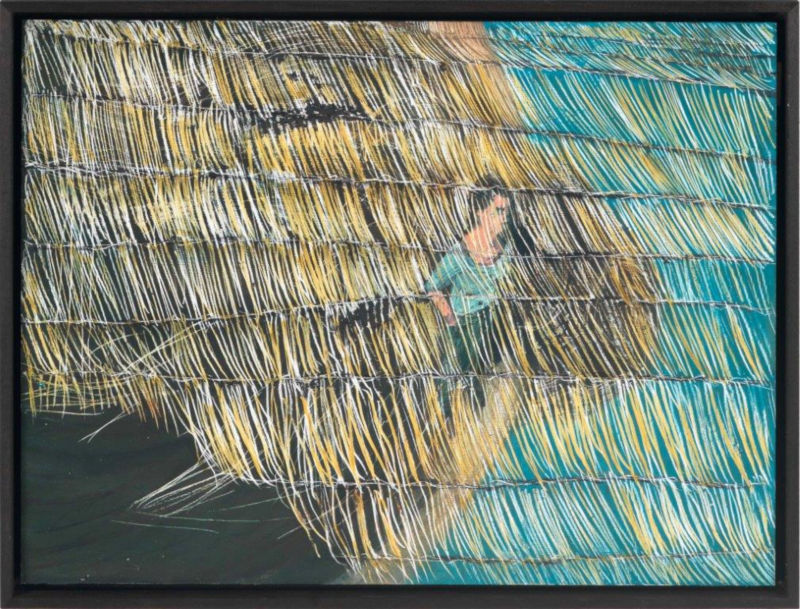 Ried, 30 x 40 cm, Öl auf Aluminium, 30 x 40 cm