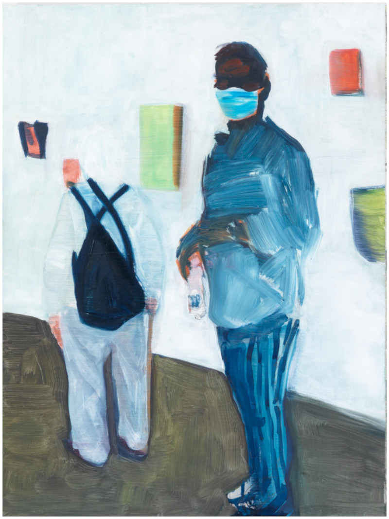 Maske (Vennebusch), 2021, Öl auf Aluminium, 40 x 30 cm,  Privatsammlung, Köln