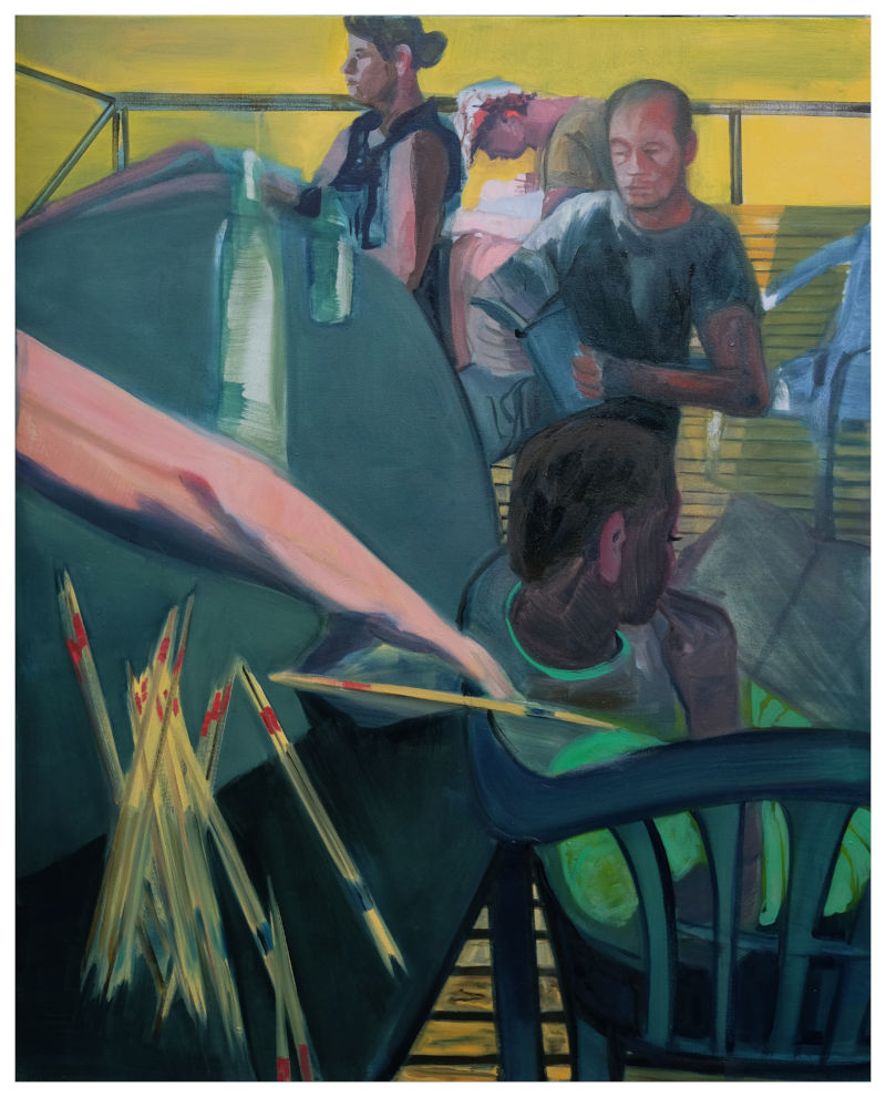 Micado, 2021, Öl auf Nessel, 150 x 110 cm