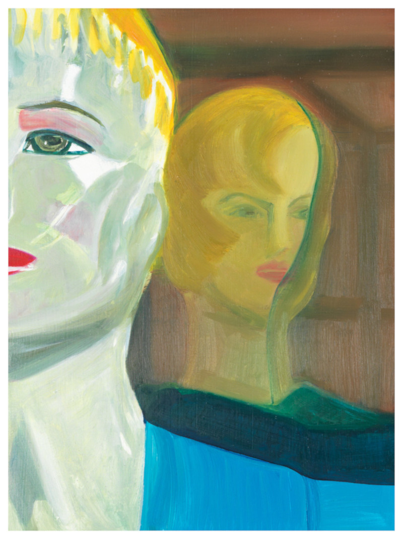 Schaufensterpuppen II, 2021,  Öl auf Aluminium,  40 x 30 cm
