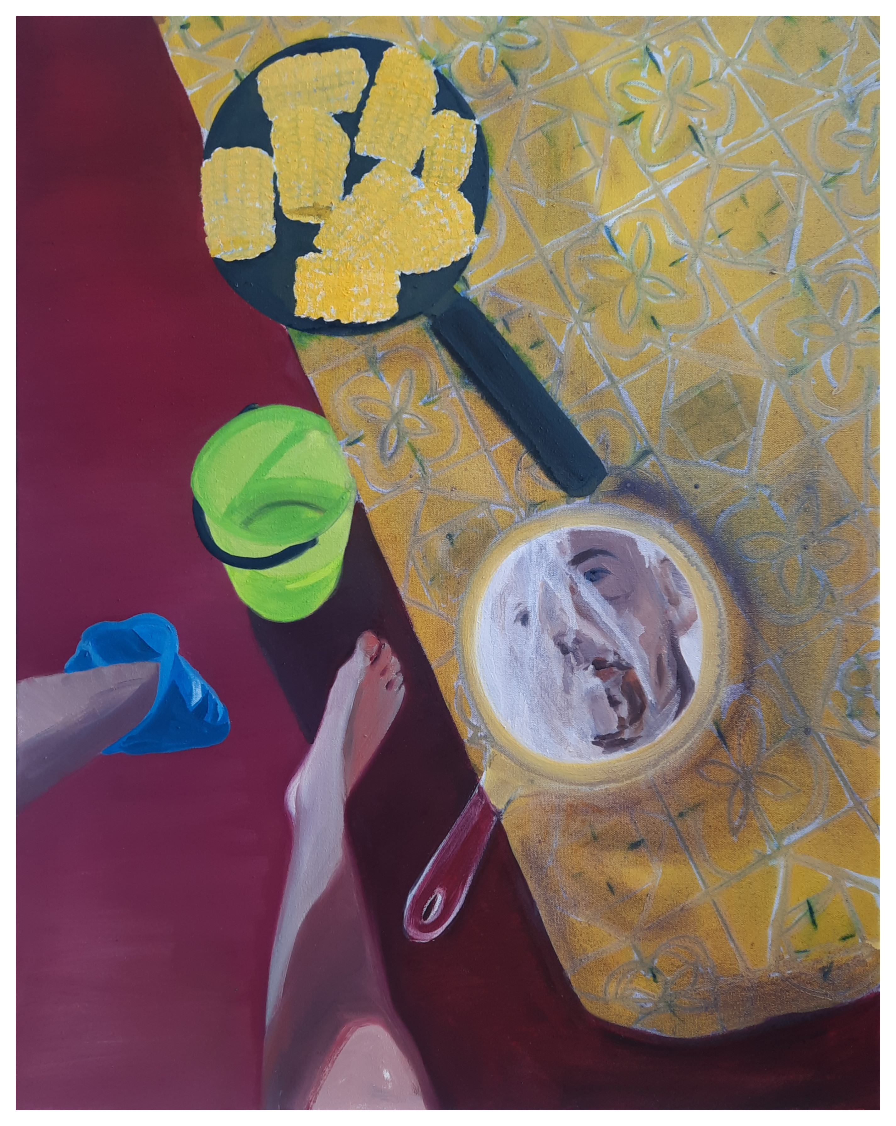 Another part of me, 2022/23, Öl auf Nessel, 100 x 80 cm