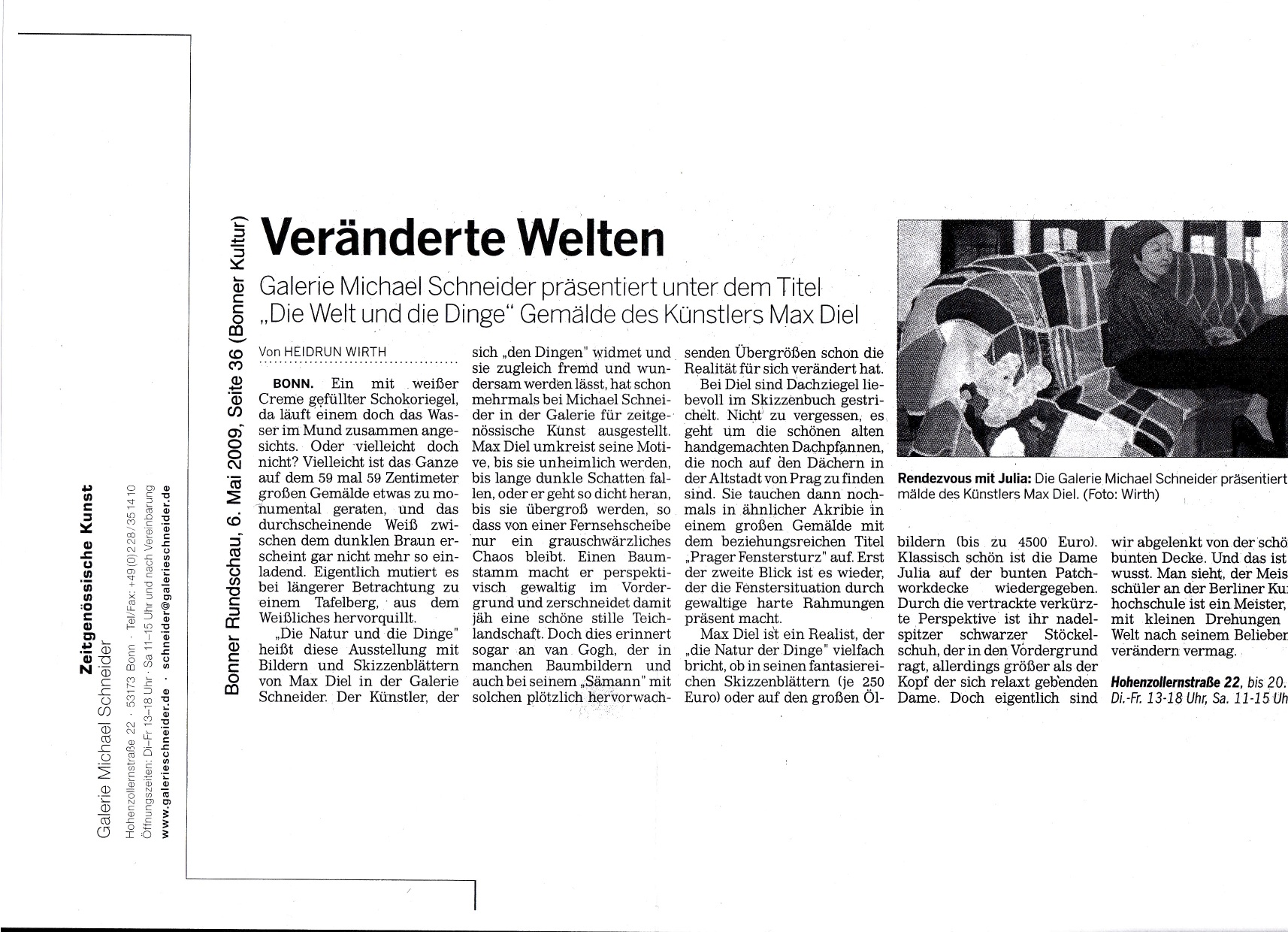 Veränderte Welten, Bonner Rundschau